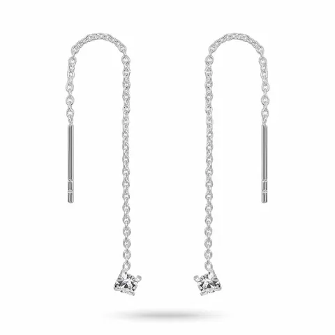 lange ketten ohrringe in Silber