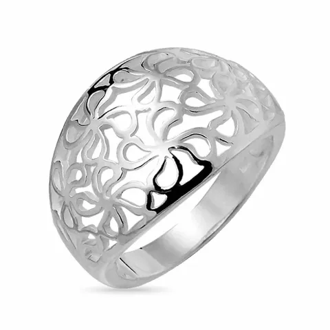 Blumen Ring aus Silber