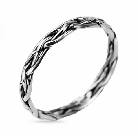 Knoten Ring aus oxidiertem Sterlingsilber