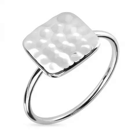 viereckigem Ring aus Silber