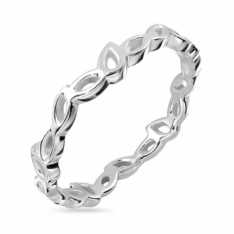 Blatt Ring aus Silber