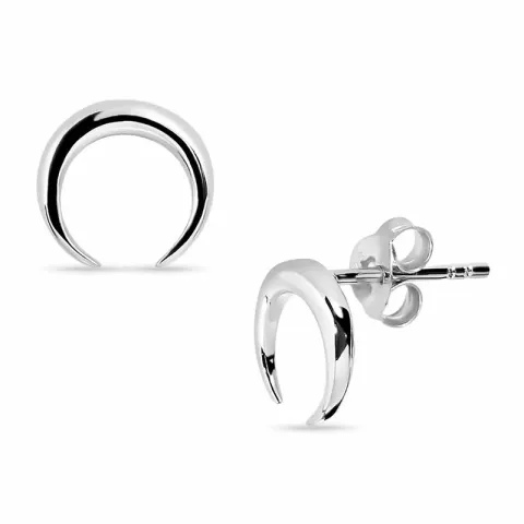 Mond Ohrstecker in Silber