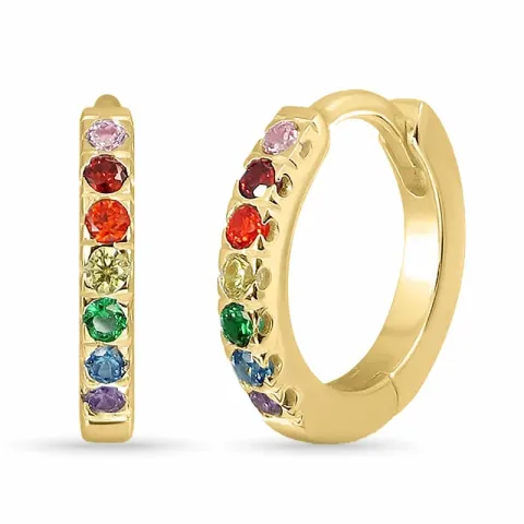 12 mm Zirkon Kreole in vergoldetem Sterlingsilber