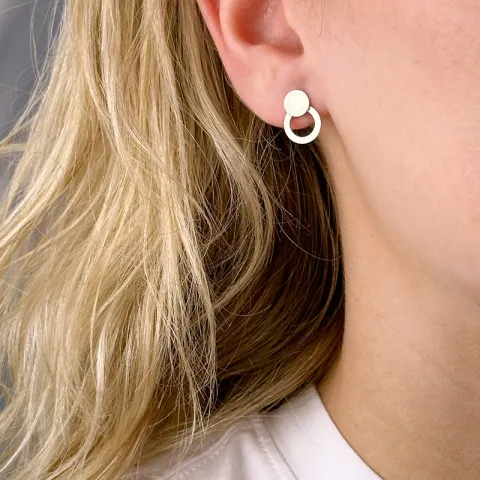 runden Ohrringe in Silber