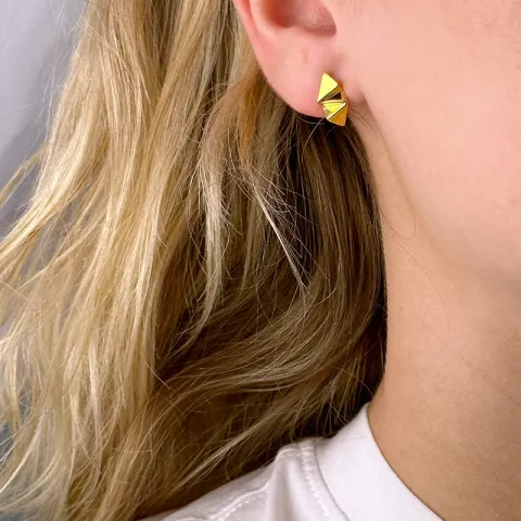 Abstrakt Ohrringe in vergoldetem Silber