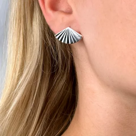 dreieck Ohrringe in Silber