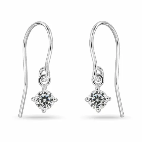Zirkon Ohrhaken in Silber