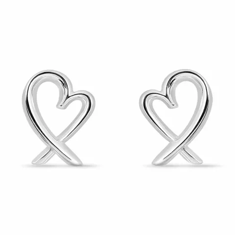 Herz Ohrstecker in Silber