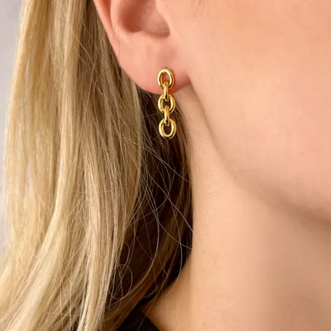 ketten ohrringe in vergoldetem Silber