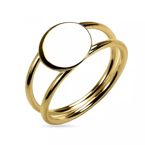 runder Ring aus vergoldetem Sterlingsilber