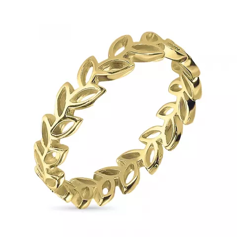 Blatt Ring aus vergoldetem Sterlingsilber