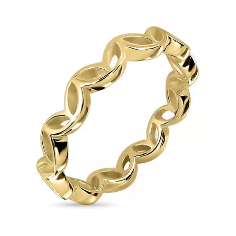 Blatt Ring aus vergoldetem Sterlingsilber