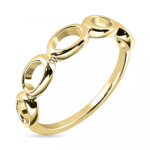ovaler Ring aus vergoldetem Sterlingsilber