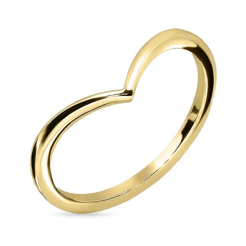 V Ring aus vergoldetem Sterlingsilber