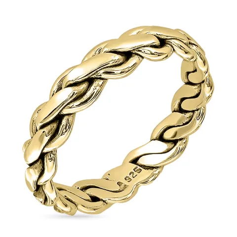 Kette Ring aus vergoldetem Sterlingsilber