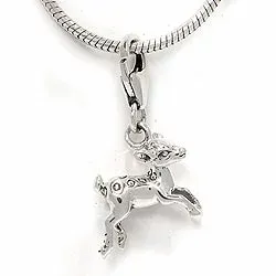 Damhirsch Charm Anhänger aus Silber