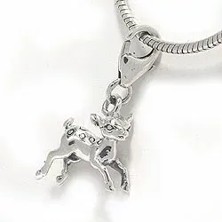 Damhirsch Charm Anhänger aus Silber