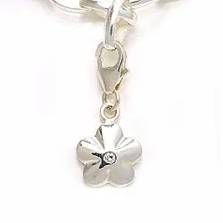 Blumen Charm Anhänger aus Silber