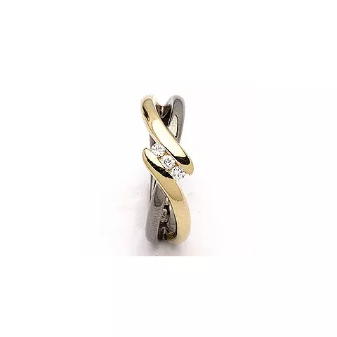 Dark Harmony Ring aus Silber mit vergoldetem Sterlingsilber