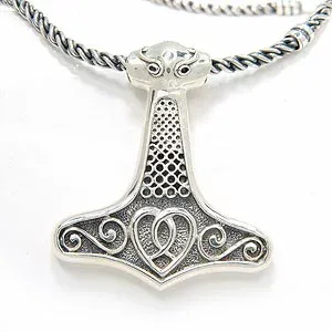 Herren Thors Hammer Anhänger aus oxidiertem Sterlingsilber