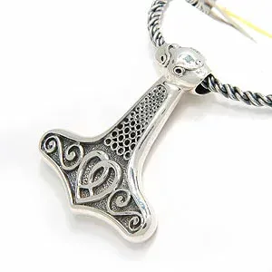 Herren Thors Hammer Anhänger aus oxidiertem Sterlingsilber