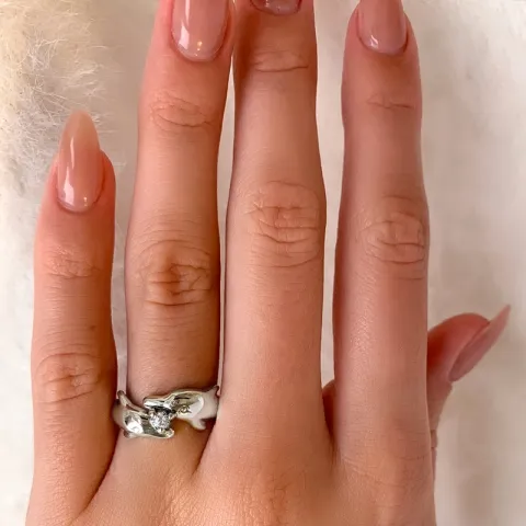 Delfin Ring aus oxidiertem Sterlingsilber