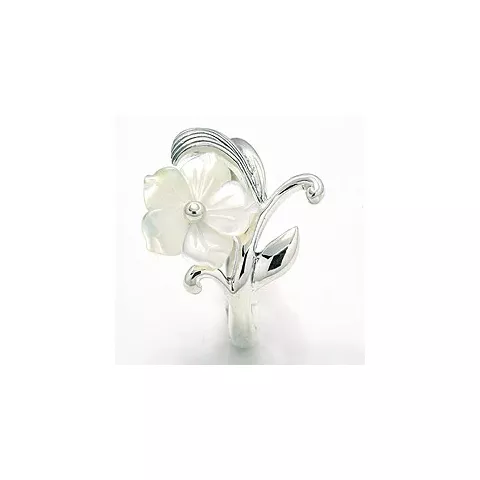 Blumenring aus oxidiertem Sterlingsilber