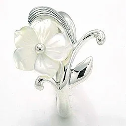 Blumenring aus oxidiertem Sterlingsilber