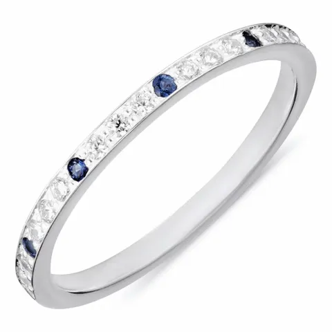 Blauem Zirkon Ring aus Silber