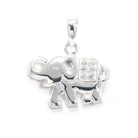 Elefant Zirkon Anhänger aus Silber