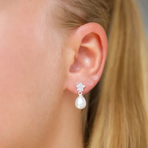Perle Ohrringe in Silber