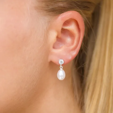 Perle Ohrringe in Silber