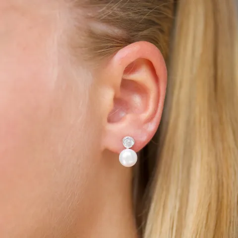 Perle Ohrringe in Silber