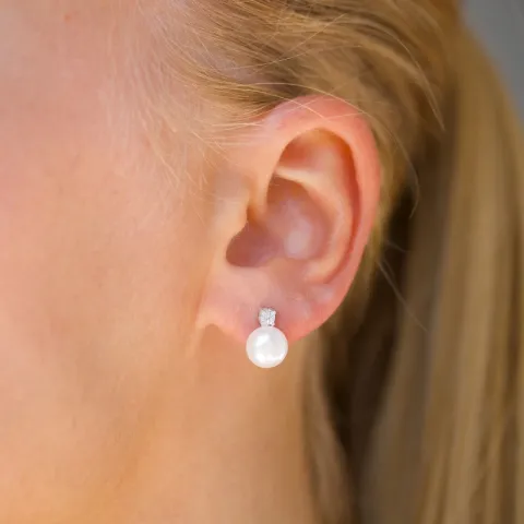 Perle Ohrringe in Silber