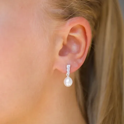 Perle Ohrringe in Silber