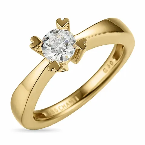 0,40 ct Solitär ring aus 14 Karat Gold