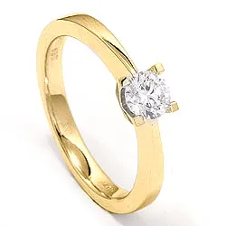 0,30 ct Solitär ring aus 14 Karat Gold