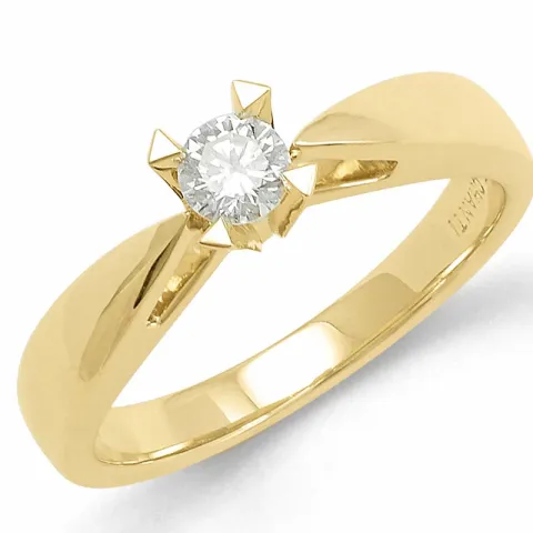 Diamant Solitärring in 14 Karat Gold 0,20 ct