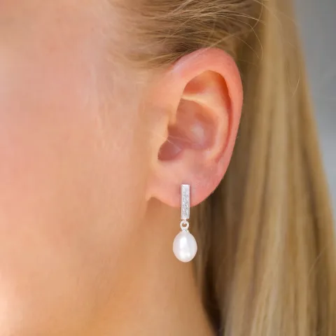 Perle Ohrringe in Silber