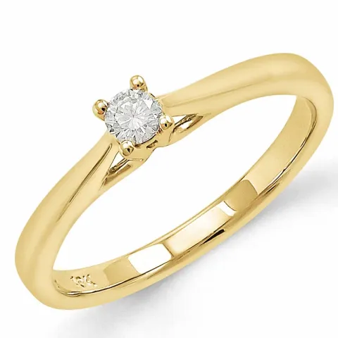 0,10 ct Solitärring aus 14 Karat Gold