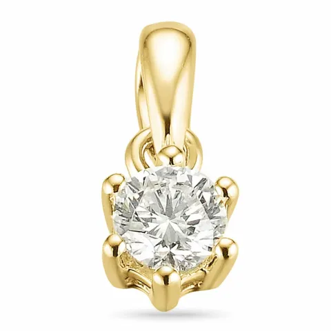 Diamant Solitäranhänger in 14 karat Gold 0,20 ct