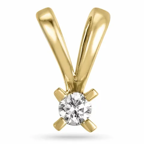 Kampagne - Diamant Anhänger in 14 karat Gold 0,10 ct