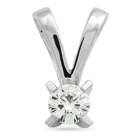 Solitäranhänger in 14 karat Weißgold 0,30 ct