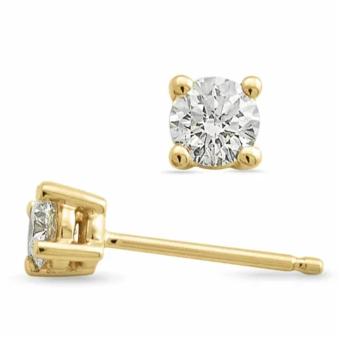 2 x 0,20 ct Solitärohrstecker in 14 Karat Gold mit Diamant