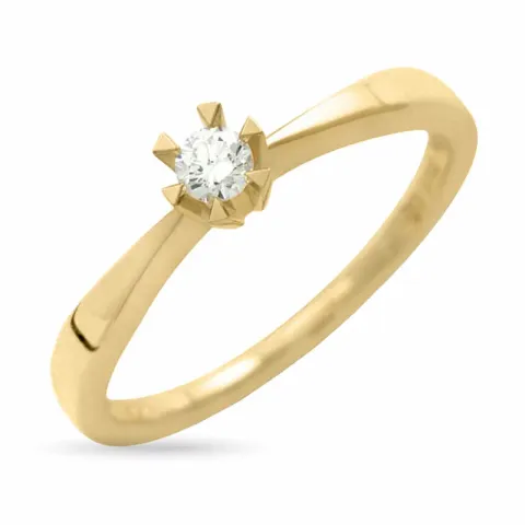 0,10 ct Solitärring aus 14 Karat Gold