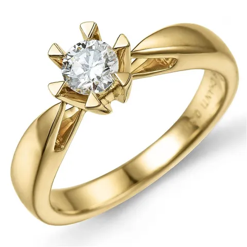 0,40 ct Solitär ring aus 14 Karat Gold