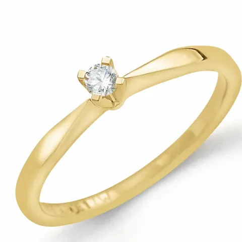 0,05 ct Solitärring aus 14 Karat Gold