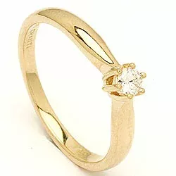 Diamant gold ring in 14 karat gold 0,10 ct