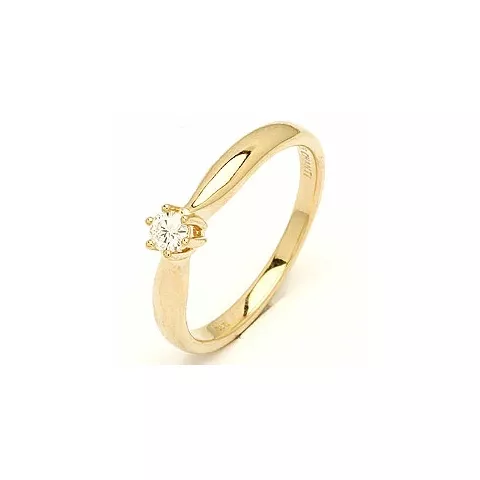 Diamant gold ring in 14 karat gold 0,10 ct