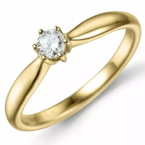 0,30 ct Solitärring aus 14 Karat Gold